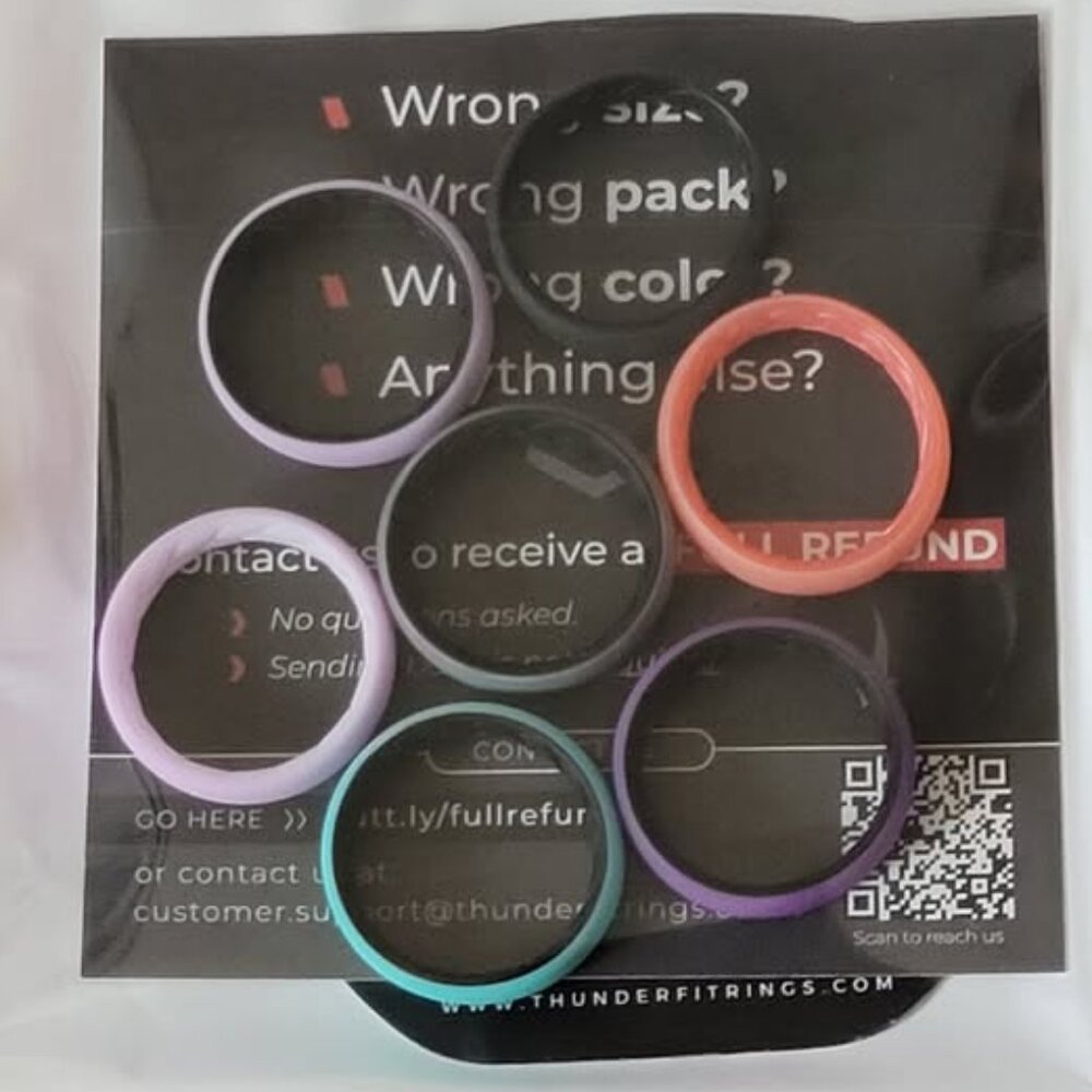 BRAND NEW, THUNDER FIT, LADY'S SILICONE RINGS, SIZE 6!!!